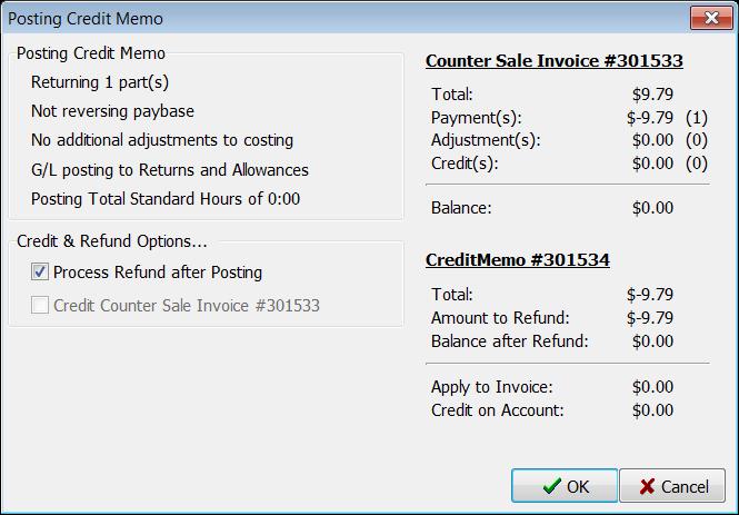 Click Next and identify the reason for the Credit Memo along with any notes you wish to include. 6.