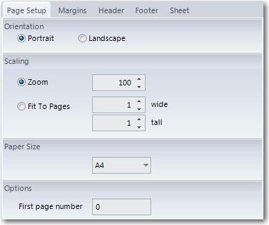 Printing Reports 12.1 Custom Worksheets If using User-Inserted Worksheets, printing functionality is provided to customise how these worksheets are printed.