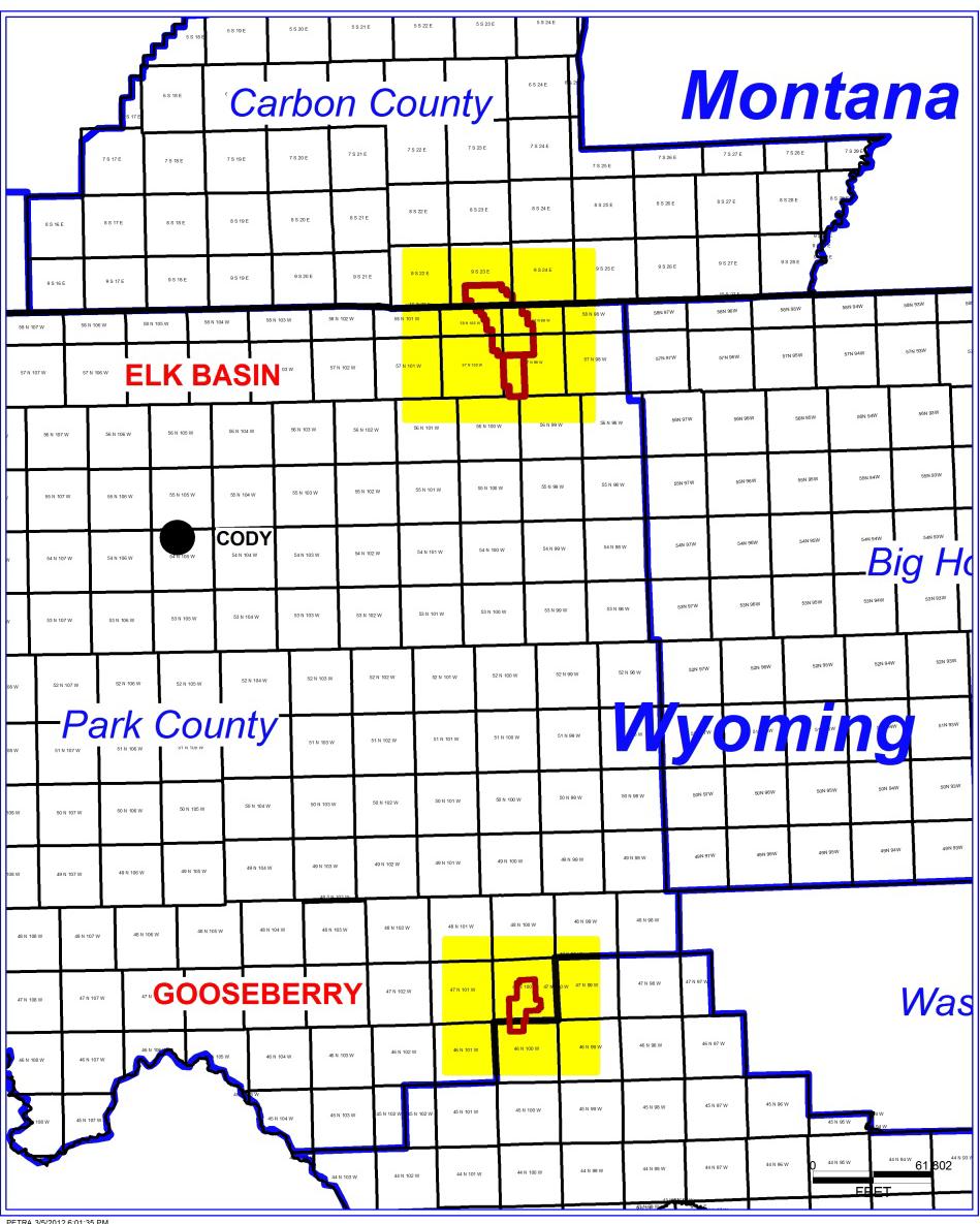 Big Horn Basin Majority of Big Horn Basin properties located in Elk Basin and Gooseberry Field Elk Basin Major producing horizons include Embar- Tensleep, Madison, Frontier Formations Gooseberry