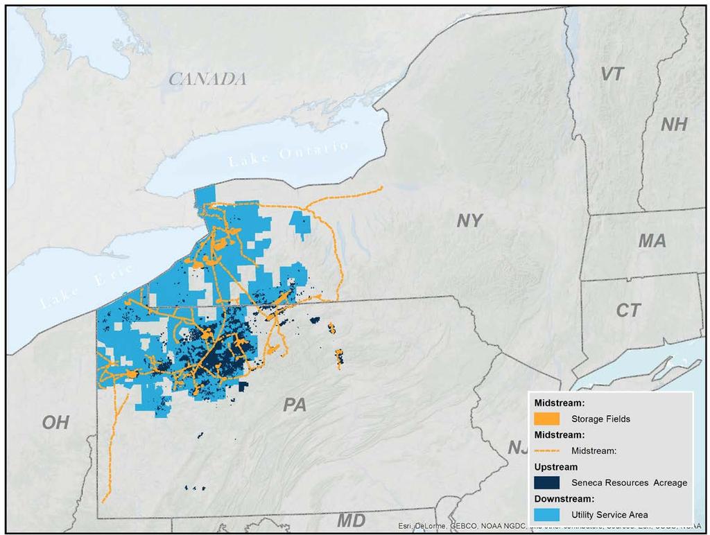National Fuel Gas Company Upstream Large, high quality acreage position in Marcellus & Utica shales