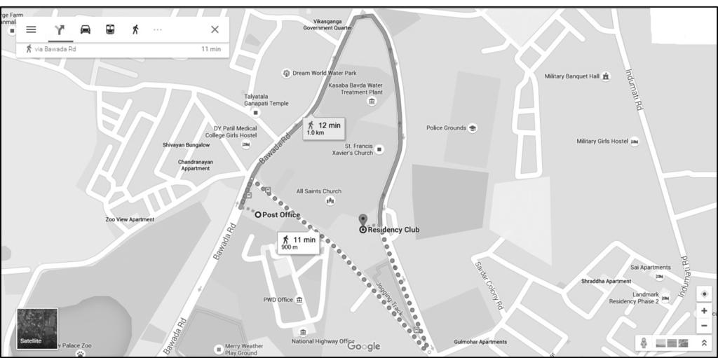 Route map to the venue of the EGM