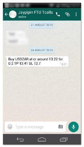 MT4 App How to trade: Part 2 Trade example 1 - Trade call is sent from FTU to