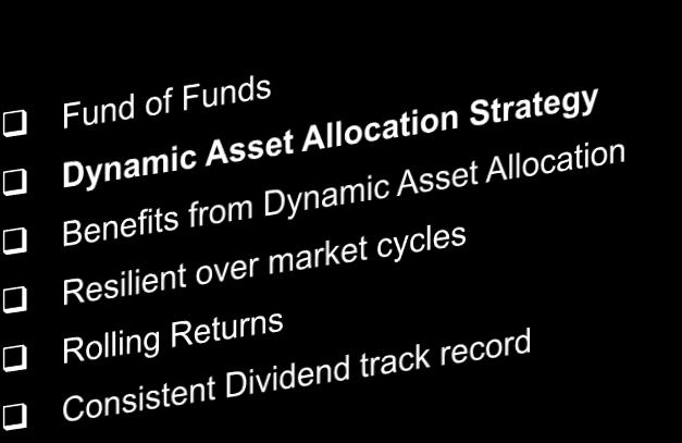 Asset Allocation Strategy Regular Re-balancing through a seamless system, that is triggered by changes in month end weighted average PE ratio of NSE Nifty
