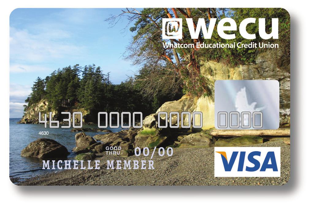 Personal Visa P.O. Box 9750 Bellingham, WA 98227-9750 360.676.1168 www.wecu.com At WECU, having a Visa card is more than just a way to shop. WECU s Visa cards are smart to carry.