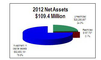 2% Total liabilities 7,461,624 100.0% 10,871,470 100.0% Net Position CONDENSED STATEMENT OF NET POSITION Net investment in capital assets 95,460,158 80.1% 82,980,191 75.8% Restricted 85,751 0.