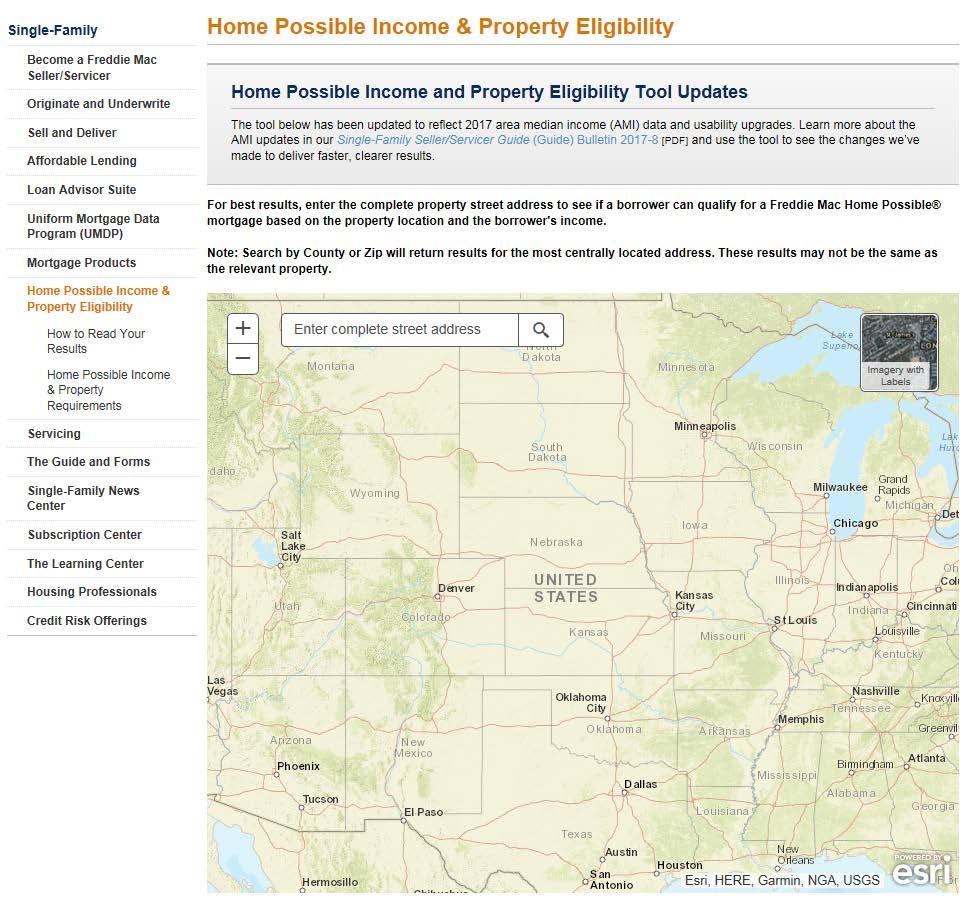 Home Possible Income & Property Eligibility Tool