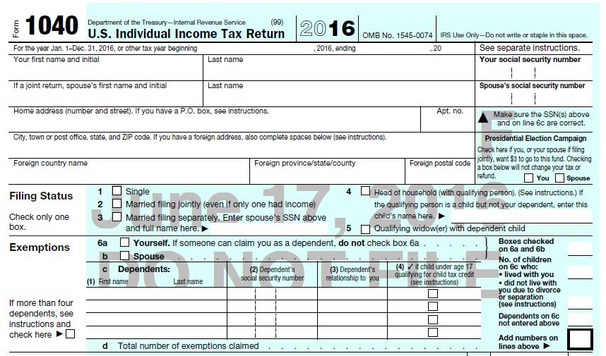 Form 1040 Taxpayers who received Advance payments of the Premium Tax Credit (APTC) must file a return to reconcile, even if they do not otherwise have a filing requirement.