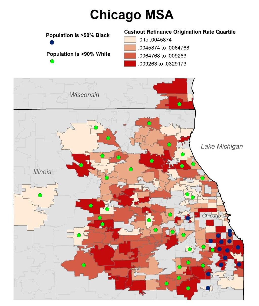 Geographic Variation Mean Cash-Out Refinancing Origination Rate as a Proportion of the Population 62 and
