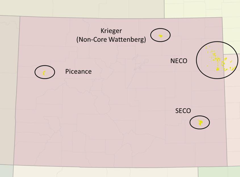 PDC Signs Definitive Agreement to Sell Non-Core Colorado Assets Colorado Natural Gas Assets: Piceance, NECO, Krieger, SECO Offer Amount: ~$200 million cash Includes certain PDC Hedges for 2013-2015