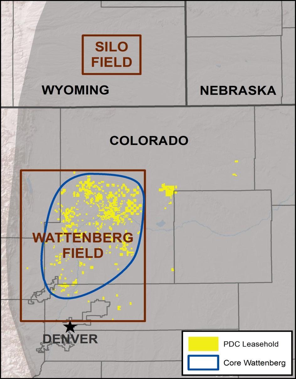 Core Wattenberg Horizontal Niobrara Third largest leaseholder and producer in the core Wattenberg Field ~103,000 net acres in core area (~109,000 total) (1) 70%-80% liquids Typical EURs from 300 to