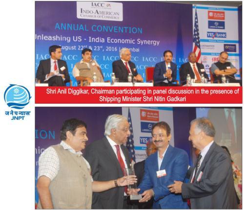 JNPT participates in IACC Annual Convention on "Unleashing India-US Economic Synergy" NAVI MUMBAI: JNPT participated in a two-day Convention on Unleashing Indo-US economic synergy involving top
