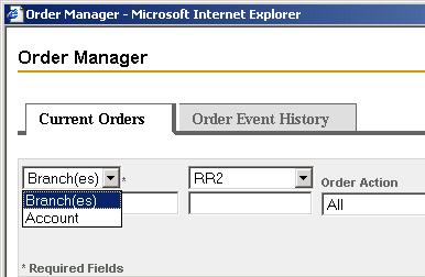 To display a set of current day orders: 1. In the main Streetscape window, select the Trading tab and then select Order Manager. Order Manager displays in a window with the Current Orders tab on top.