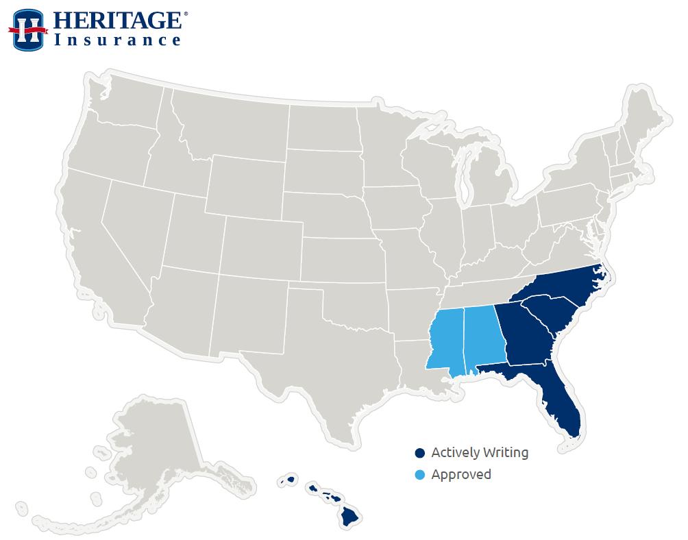 Expansion: Growing Footprint Solidifies Heritage as Strong Regional Carrier in Southeast Multi-State Expansion As of 12/31/16 Hawaii: Zephyr has 73,385 policies-in-force North Carolina: