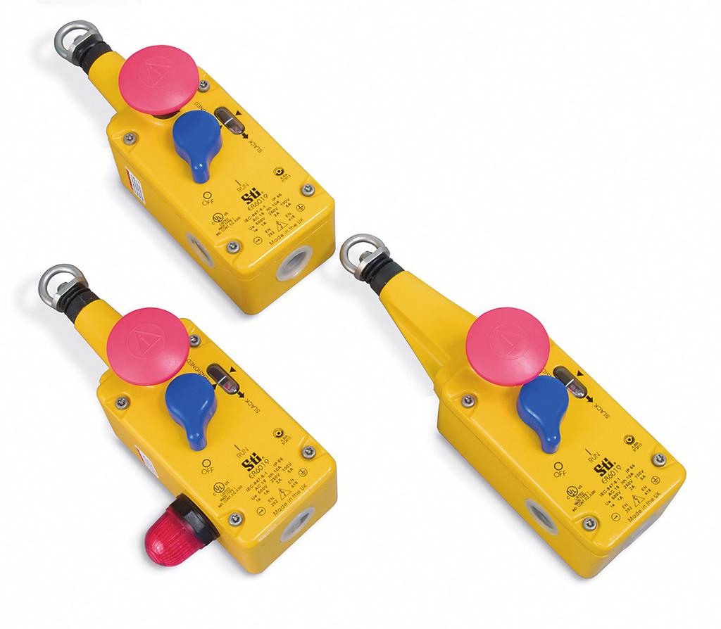 ev..0 C US Conforms to EN418, EN292, ISO/IEC1850, and EN0947-5-1 UL and C-UL listed, B approved safety interlock switches Combination ope and Push-Button Actuated Emergency Stop Switch Long rope