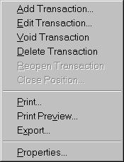 Deleting a transaction If for some reason you want to completely delete a transaction you have entered into a portfolio account, the Delete Transaction command can be used to remove it from all tabs