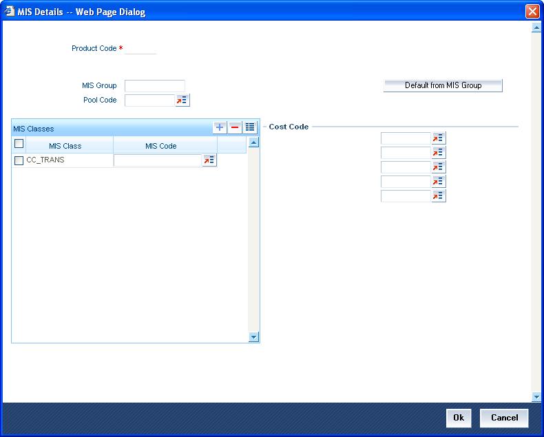 4.2.13 Specifying UDF Details Click Fields button to maintain user defined