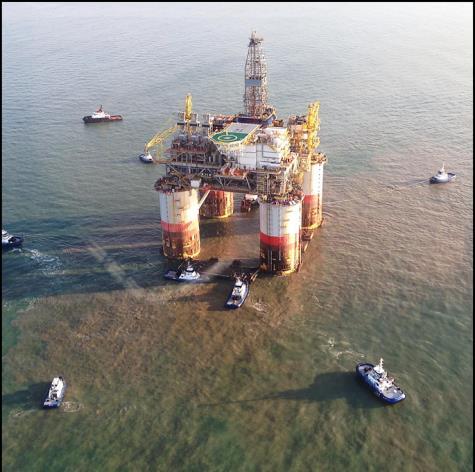 Development drilling ongoing with 2 rigs Big Foot Tendons lost buoyancy during