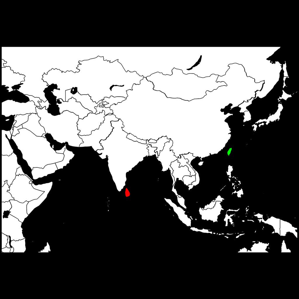 1. Location of Taiwan and Main Ports in East Asia Taiwan Sri Lanka From