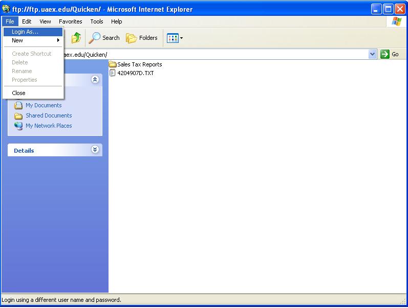 Windows Explorer from the drop-down menu.