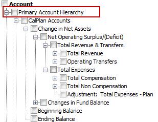 Account Dimension Account A550XX_Plan The CalPlan Chart of Account (COA) is a subset of the BFS COA to streamline planning.