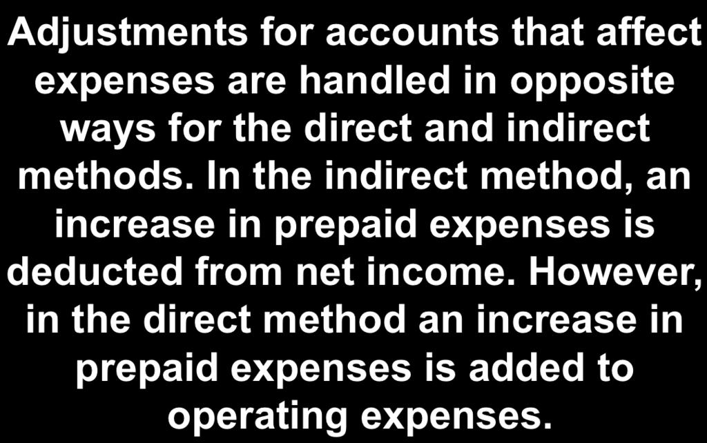 in accounts payable - 6 Decrease in accounts payable + Operating expenses (as reported) Adjustments to a cash basis: 7 Increase in prepaid expenses + 8 Decrease in prepaid expenses - 9 Increase in