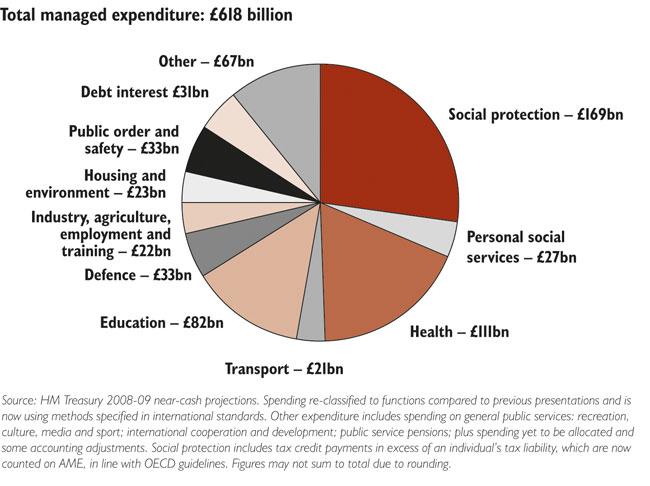 Resource 4 Pie chart In the 2008 Budget, how did the government plan to spend its money? The answer to this question is found in the pie chart below (which was published by the government).