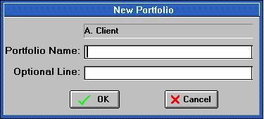 Working with Portfolios Creating A New Portfolio For information on what a portfolio is, please refer to the section "What Is A Portfolio?" on page 7.