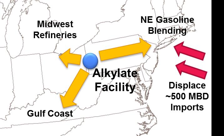Butane to Alkylate (BTA) Developing Mt. Belvieu Capabilities in the Northeast: $1.