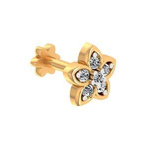 Diamond Nose pin set in Gold Gold Tie Pin Photos of our