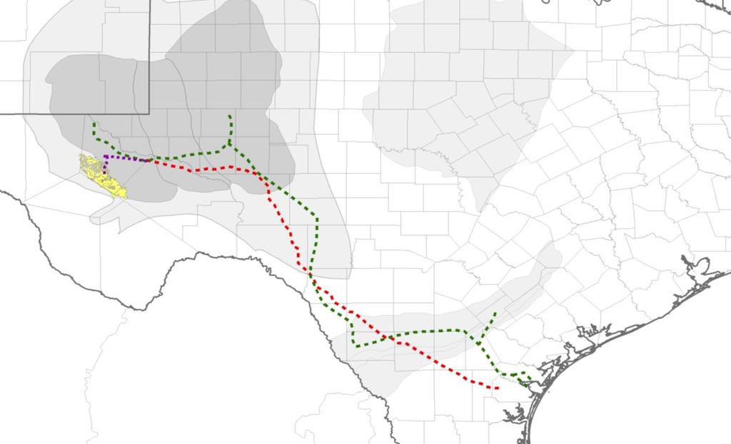 PERMIAN TRANSPORT Securing Operational Flexibility and Market Optionality EPIC oil line: maximum daily quantity of 75,000 BPD Salt Creek NGL header system to Waha: gross capacity of