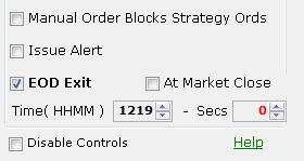 Setting the ExitTimeOfDay Strategy Input ExitTimeOfDay: Default: 0 Max Value: 2359.