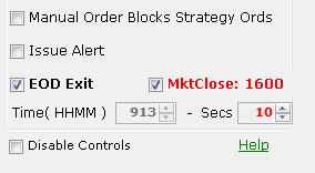 Setting the ExitSecondsBeforeTimeOfDayOrMarketClose Strategy Input ExitSecondsBeforeTimeOfDayOrMarketClose: Default: 0 Max:3,600 ( 1 hour ).