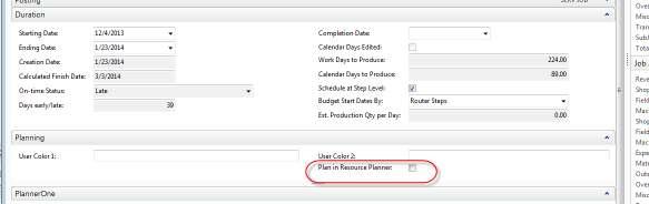 (Job Card s Planning Tab) Note: This just means it is available to Create Activities in Resource Planner.