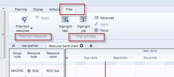 Actions: Manage Activities Move Activities Recalculate Activities Manage calendars Markers