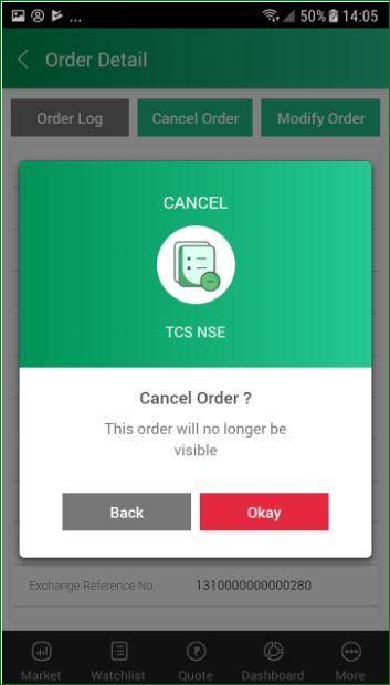 Order Logs: User can proceed to the Order Log report for an order by