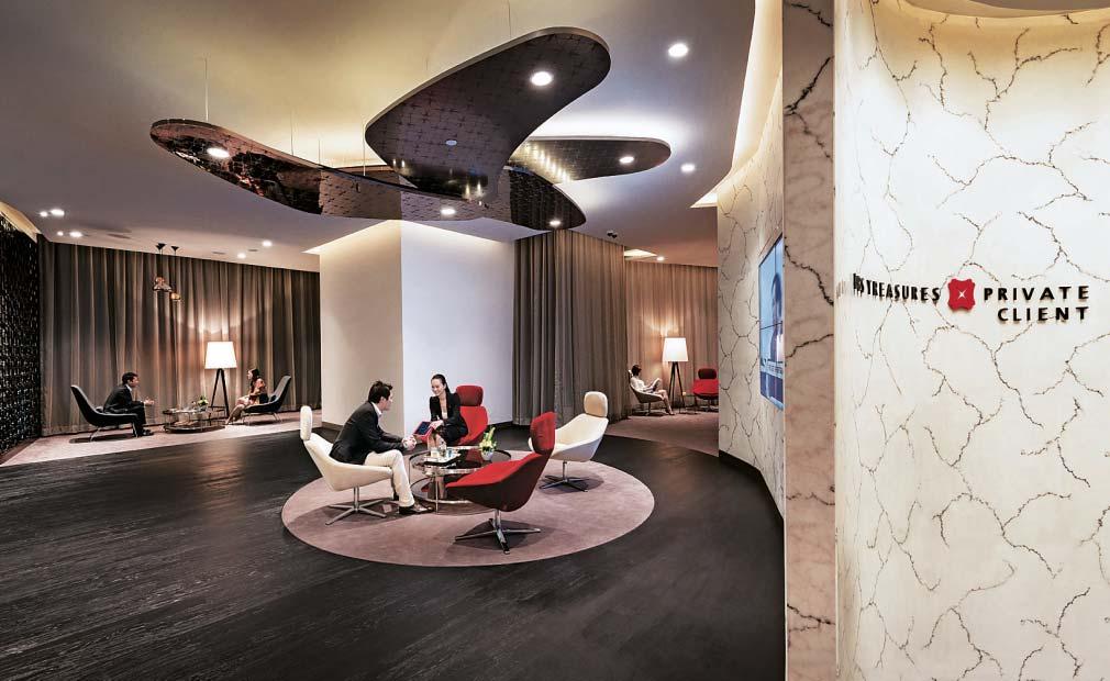 p10 DBS ANNUAL REPORT 2012 LETTER TO SHAREHOLDERS The DBS Treasures Private Client lounge at DBS Asia Central serves high net worth individuals. Our achievements are being recognised.