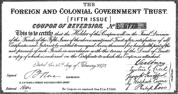 Foreign & Colonial Investment Trust World s oldest collective investment scheme, launched in March 1868 Predates the first mutual fund by 50 years Original name