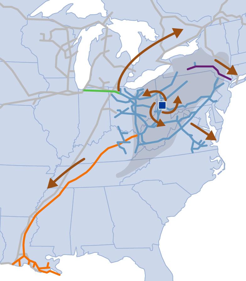 TransCanada s Columbia Pipeline Network Competitively positioned over Appalachian basin 96% of revenues are derived from firm transportation