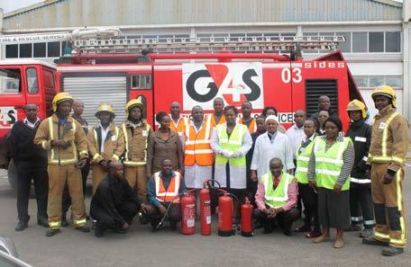 KLB and G4S staff take a group photo after conducting a successful fire drill exercise at the KLB