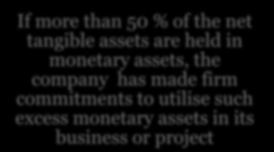 monetary assets, the company has made firm commitments