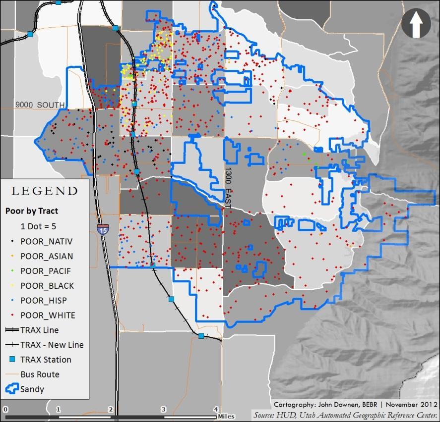 Figure 13 Poor by Census Tract in Sandy, 2010 Figure 14 Racially/Ethnically Concentrated Areas of Poverty in Salt Lake