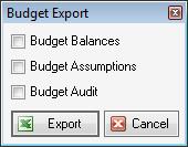 To open or close a Budget Set click beside the budget set to toggle between the two settings.
