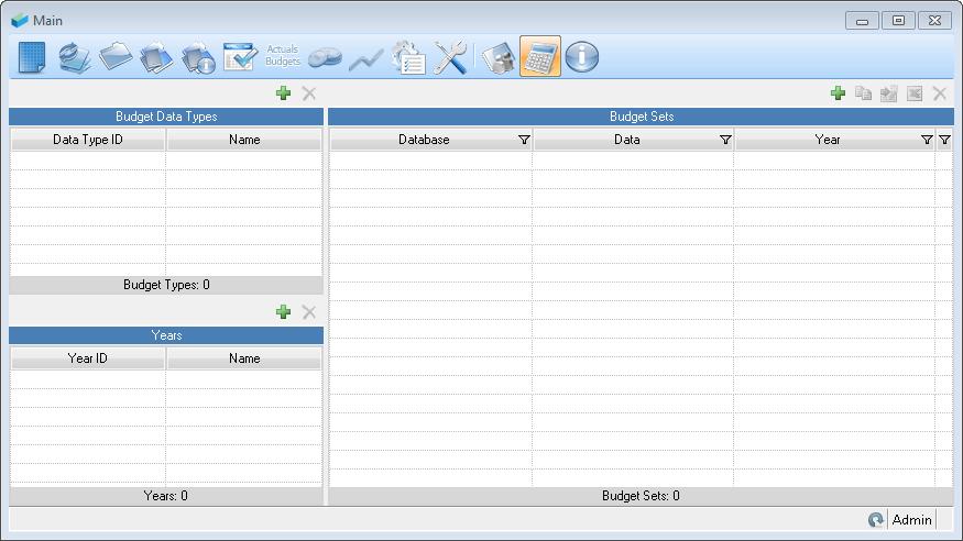 CREATING YOUR BUDGET SETS The first step in being able to save your budgets to Vivid Reports is to create your Budget Data Types and Budget Sets through the Main Menu.
