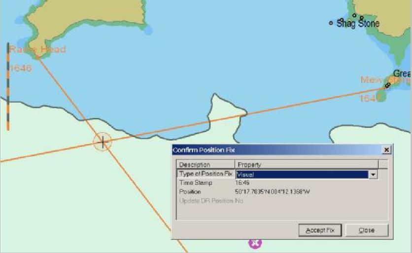 ECDIS technical design Manual fix procedure Using ECDIS, crew should be able to: - manually plot bearing and distance