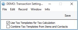 Header: Matrix: Code: Each Tax Template record should be identified by a unique Code. Tax Identifier: Enter your Tax ID No. Comment: Enter a descriptive comment about the Tax Template.