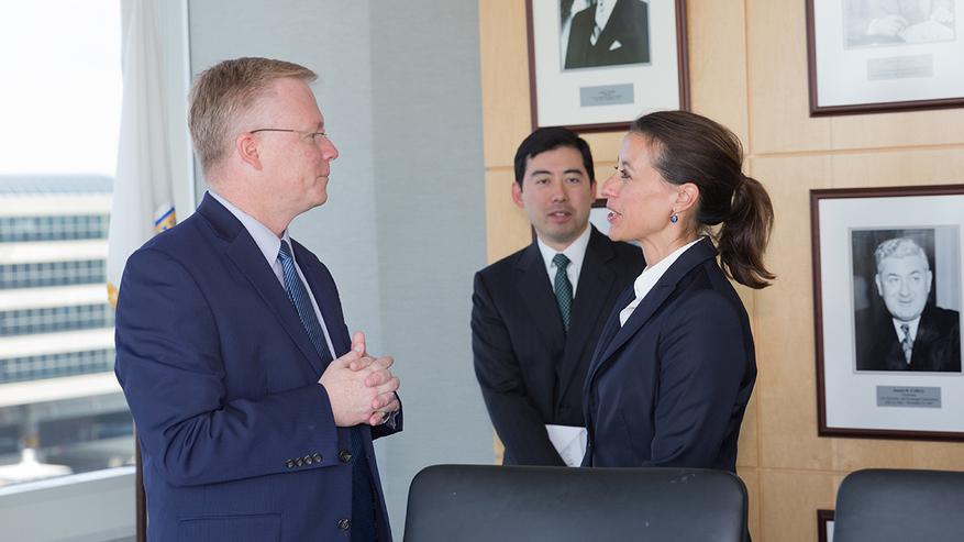Birgit Reuter with Michael Piwowar, Commissioner at