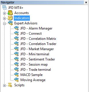 You can also right click on JFD Trade Terminal and then select Attach to a