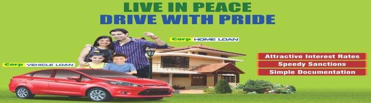 Floating Rate For all Tenors [max. 30 Years] Corp Home Loan Corp Vehicle Loan (For 4 wheelers) + Up to Rs. 2 Crore # Above Rs. 2 Crore * Floating Rate For Up to Rs.50 Lakhs Above Rs.