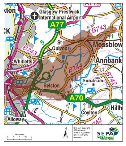 River Ayr (Potentially Vulnerable Area 12/11) Local Plan District Local authority Main catchment Ayrshire South Ayrshire Council River Ayr Background This Potentially Vulnerable Area spans Ayr and