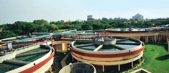 Water and Solar SBG Water treatment plant executed by L&T at Maharani Bagh near Delhi.